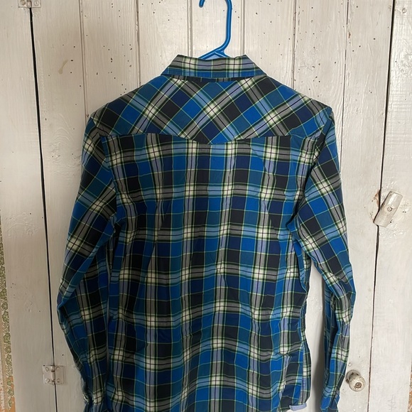 American Eagle Blue Plaid Shirt - Picture 4 of 4